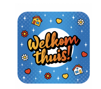 Huldeschild - Welkom thuis cartoon