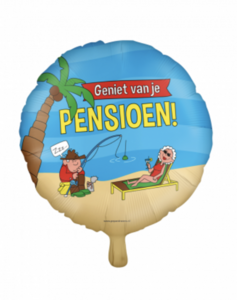 Folie Ballonnen - Pensioen cartoon