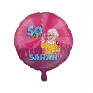 Folie Ballonnen - Sarah cartoon