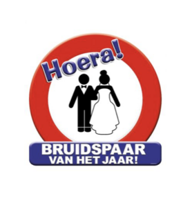 Huldeschild - hulde bruidspaar