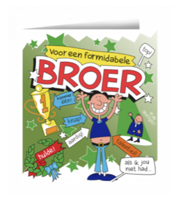 Wenskaarten - Broer cartoon