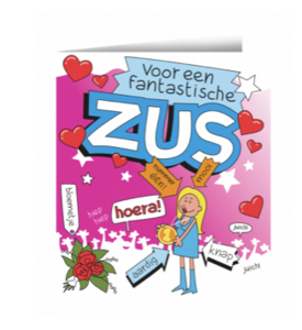 Wenskaarten - Zus cartoon