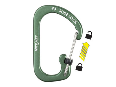 Nite Ize Slidelock #3 Carabiner Aluminium Olive