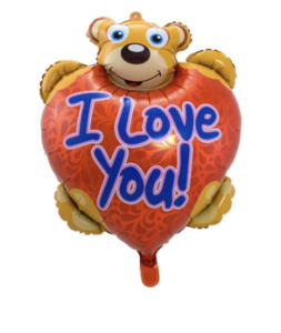 Helium ballon I love you met beer 80 x 57 cm