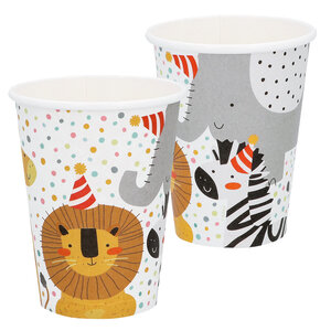 8 Paper cups Safari 21cl