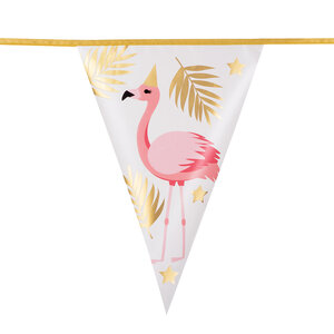 Pc. Foil bunting Flamingo (4 m)