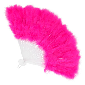 Waaier Flapper roze (23 cm)