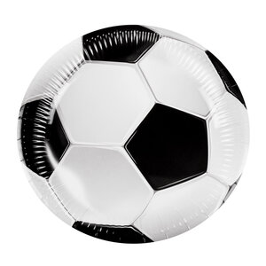 Set 10 Paper Plates Football (23 cm)