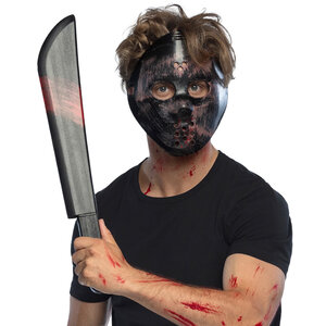 Set Killer (gezichtsmasker en machete 53 cm)