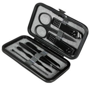 Manicure Set 7 Dlg Zwart