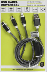 USB Kabel Universeel 3In1