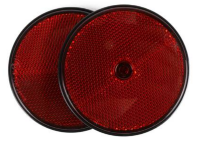 Reflector Rond Rood 85Mm 2 Dlg