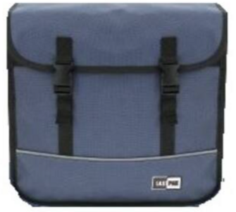 Fietstas dubbel 35L Canvas Blauw