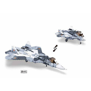 Grey white jet fighter 2in1 M38-B0986 Sluban