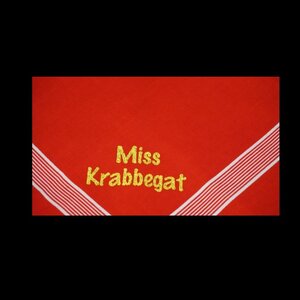 zakdoek Miss krabbegat glitter Goud