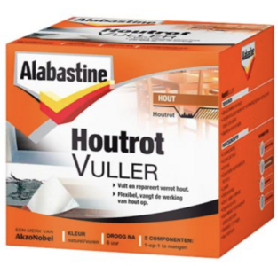 Alabastine Houtrotvuller 1kg blik