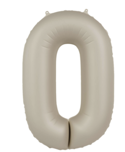 Folieballon Cijfer  Creamy Latte - Ultra Matt - 86 cm