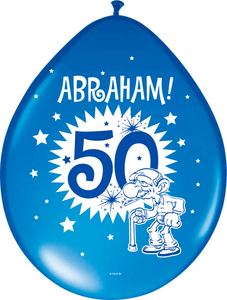 50 Jaar Abraham Knalfeest Ballonnen 30cm - 8 stuks