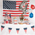 Set 6 Latex ballonnen 'USA' dubbelzijdig (25 cm)_