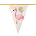 Pc. Foil bunting Flamingo (4 m)_