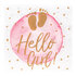 Set 20 Paper napkins 'Hello Girl!' (33 x 33 cm)_